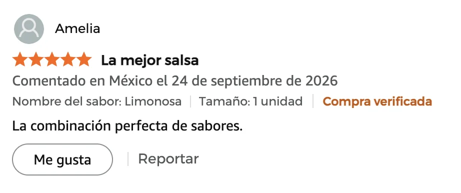 Reseña de cinco estrellas de La Viral en Amazon, compra verificada