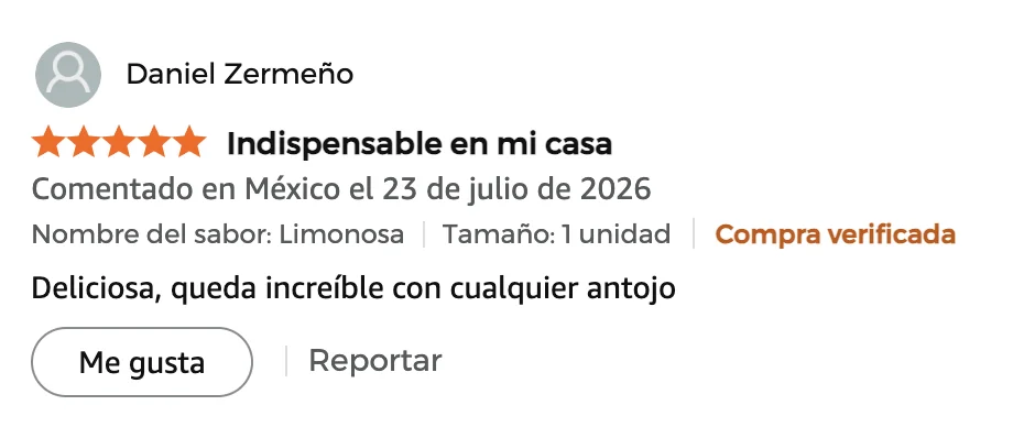 Reseña de cinco estrellas de La Viral en Amazon, compra verificada