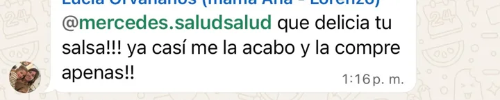 Mensaje de una clienta sobre La Viral